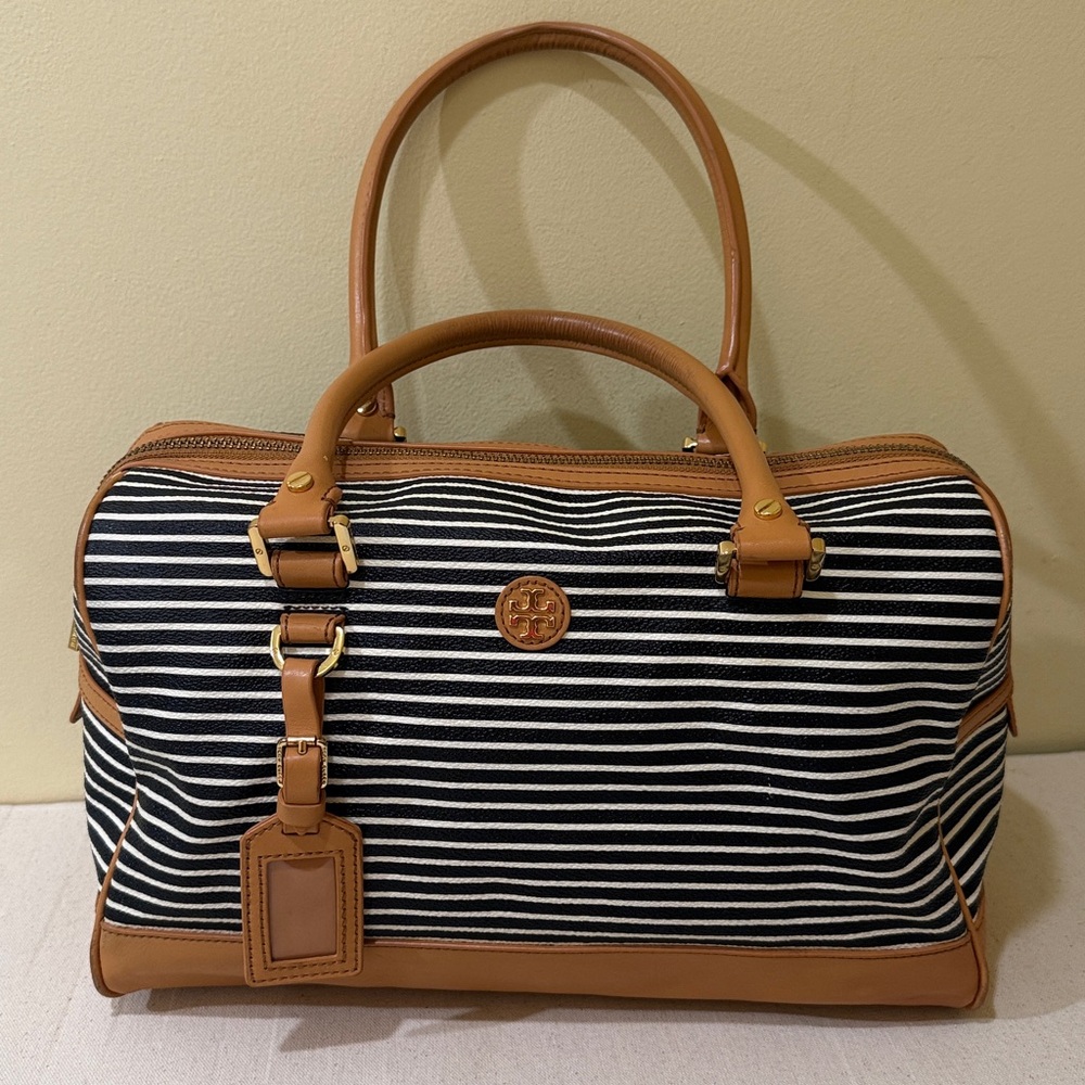 Tory Burch Viva Satchel Boston Bag Black + VanillaCake Women designer Handbag - Picture 10 of 16
